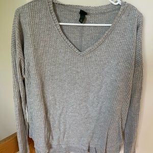 Grey v-neck sweater